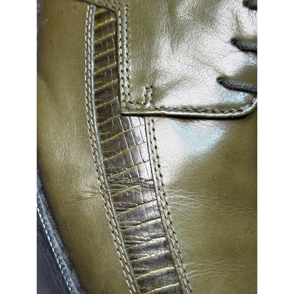 Giorgio Brutini Private Collection Leather Dress Shoes Olive Lizard Size 8.5 main image 7
